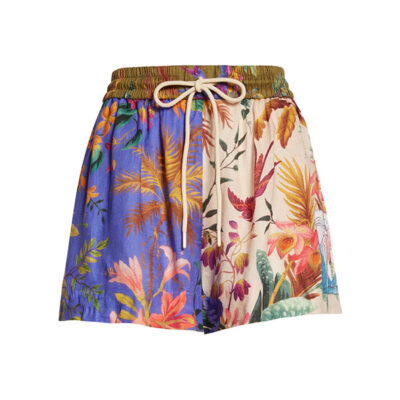 Zimmermann - Tropicana Floral Patchwork Linen Shorts