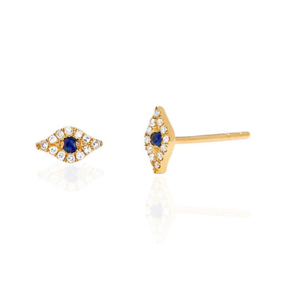 EF Collection - Mini Diamond Evil Eye Stud Earring