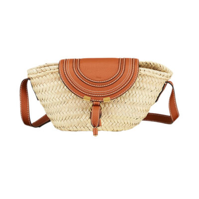 Chloé - Marcie Small Raffia Crossbody Basket Bag