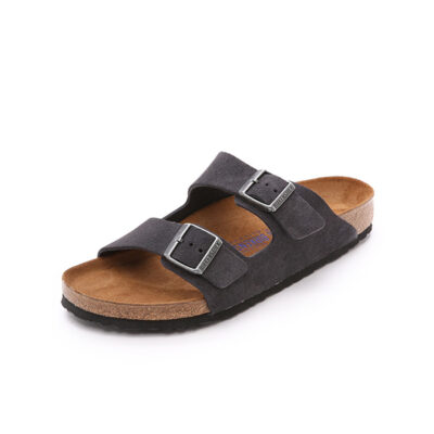 Birkenstock - Suede Soft Footbed Arizona Sandals