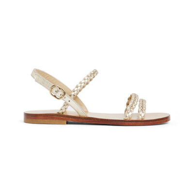 Bonpoint - Lamé Leather Sandals