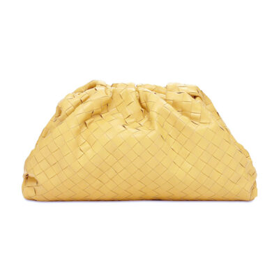 Bottega Veneta - The Pouch Intrecciato Leather Clutch