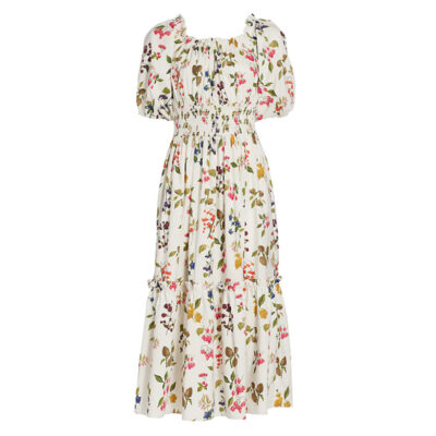 Cara Cara - Mimi Puff-Sleeve Midi-Dress