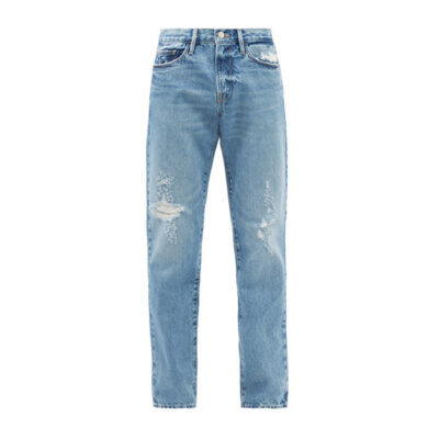 Frame - L’Homme Distressed Slim-Leg Jeans