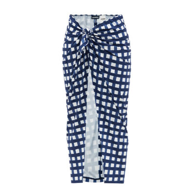 Jacquemus - Nodi Side-Tie Check Jersey Sarong