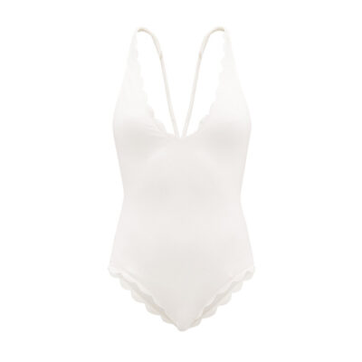Marysia - North Plunge-Neck Scalloped Swimsuit