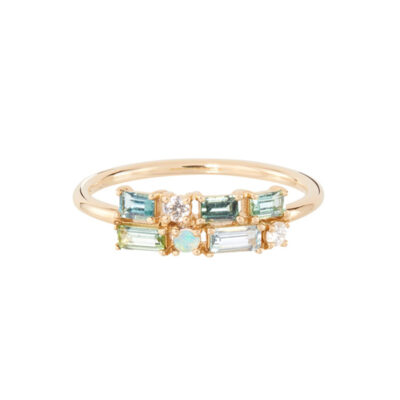 Wwake - Tourmaline Brickwork Ring