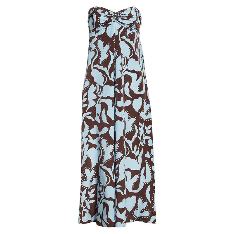 La Ligne - Floral Halter Neck Silk Sundress