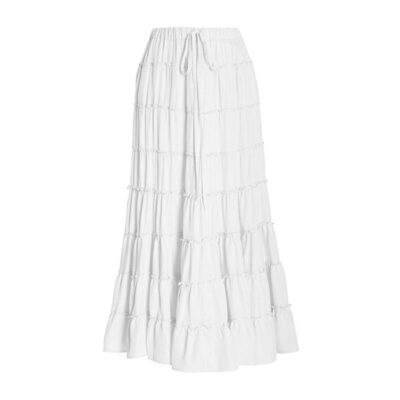 Ciao Lucia - Formentera Tiered Cotton Maxi Skirt