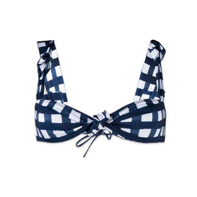 Jacquemus - Gingham Check-Print Bikini Top