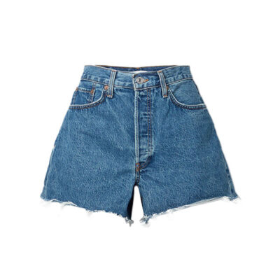 Re/Done - 90s Frayed Organic Denim Shorts