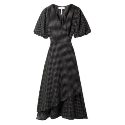 Apiece Apart - Avignon Checked Organic Cotton-voile Midi Wrap Dress