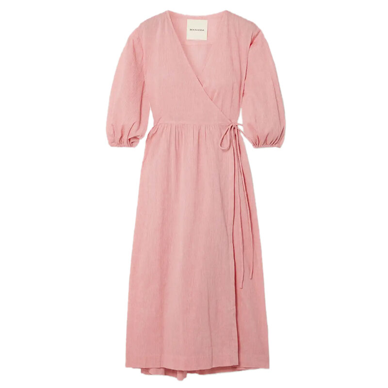 Bouguessa  - Cotton Midi Wrap Dress