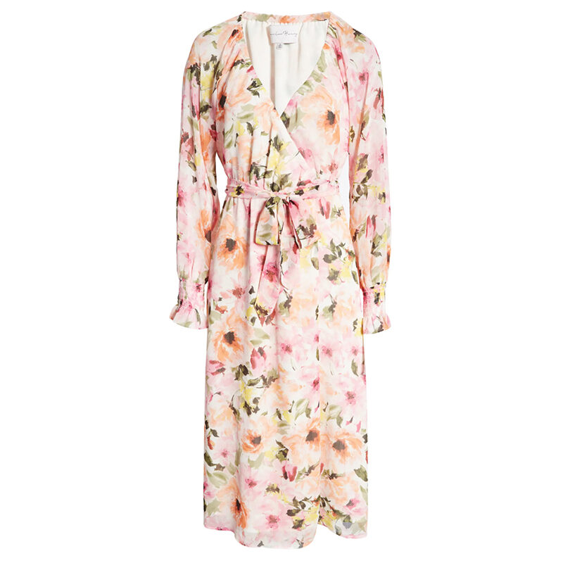 Charles Henry  - Floral Midi Wrap Dress