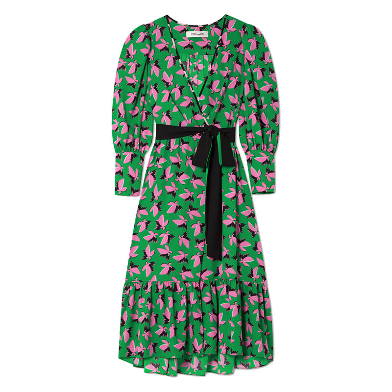 Diane Von Furstenberg - Floral Midi Wrap Dress