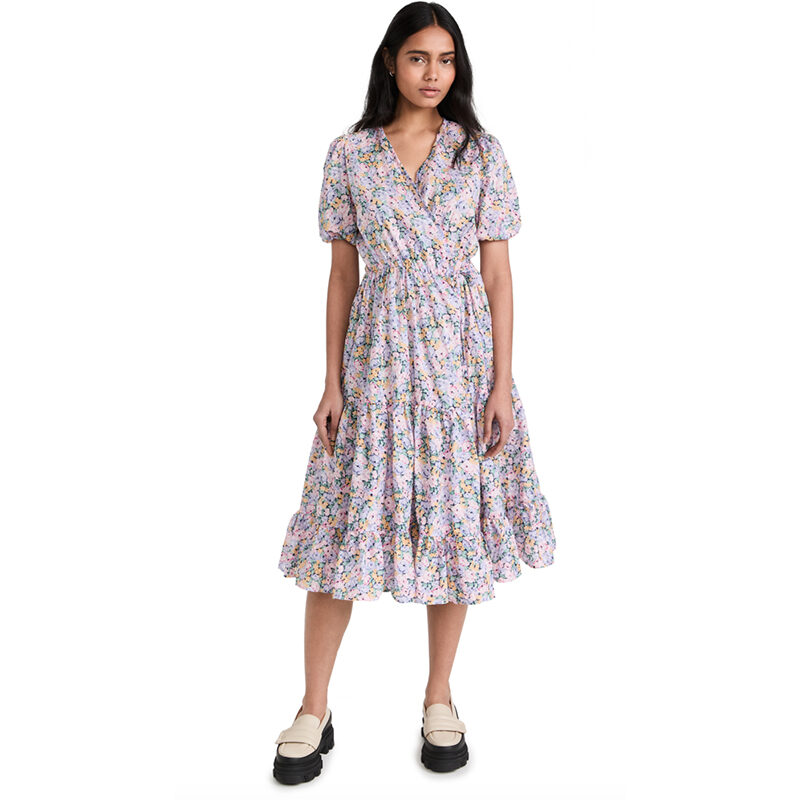 Sister Jane   - Floral Midi Wrap Dress