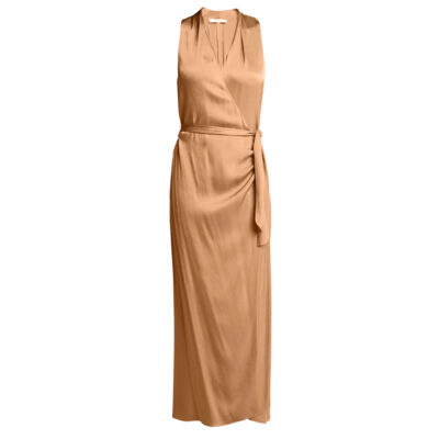 Vince - Sleeveless Draped Maxi Wrap Dress