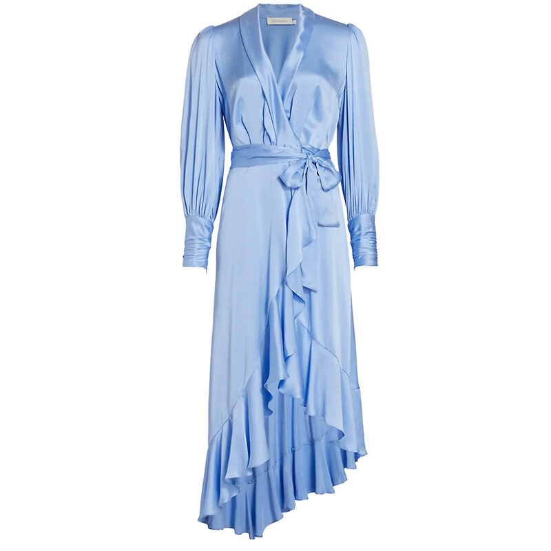 Zimmermann - Silk Wrap Midi Dress