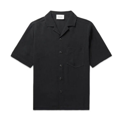 Nanushka - Bodil Camp-Collar Woven Shirt in Black