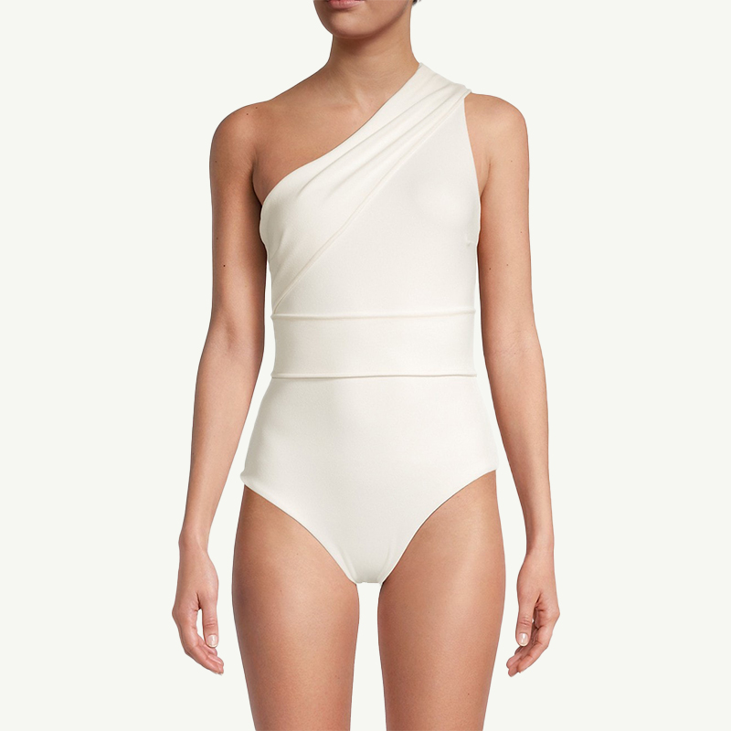 7. Best One Shoulder White Swimsuit - Outfit Items