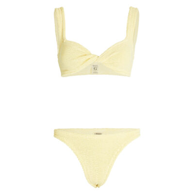 Hunza G - Juno Twist-front Yellow Bikini Set