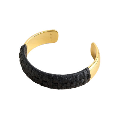  - Open-cuff Raffia Bangle