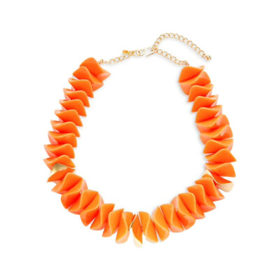 Kenneth Jay - Lane Coral Wavy Discs Statement Necklace