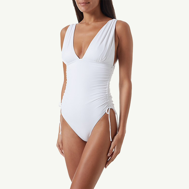 4. Best V Neck White Swimsuit - Outfit Items