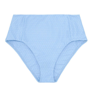 Minnow - Mulberry Blue Dot Tie Knot Bikini Bottom