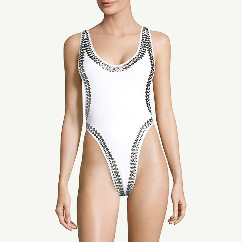 2. Best Detail White Swimsuit  - Outfit Items