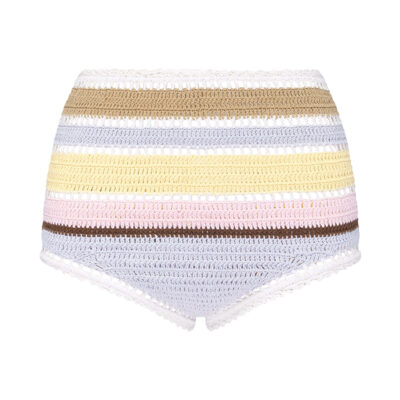 She Made Me - Nisha Striped Crochet Bikini Bottoms