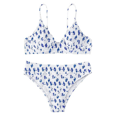 SweatyRocks - Spaghetti Strap Floral Bikini Set