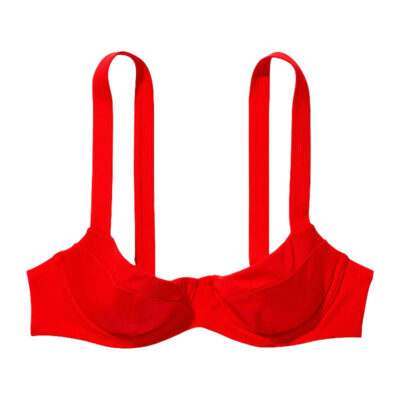 Victoria's Secret - Essential Ribbed Wicked Red Swim Top