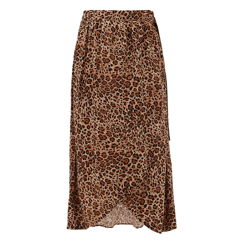 Melissa Odabash - Delvin Wrap-Front Leopard-Print Jersey Midi Skirt