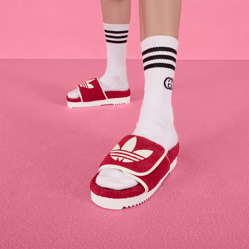 Gucci Adidas X Cotton Jersey Dress in Red