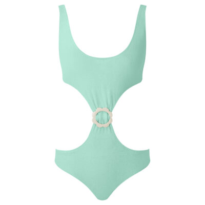 Lisa Marie Fernandez - Scallop Cut Out Terry Cloth Maillot