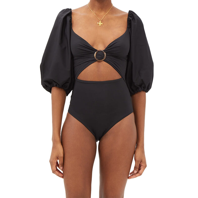 Maygel Coronel Sorrento - Puff Sleeve Cut Out Swimsuit