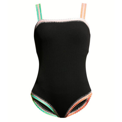 PQ Swim - Square-Neck Colorblock One Piece Swimsuit