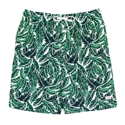 Swim Zip - Palm Leaf Men’s 8″ Swim Trunks