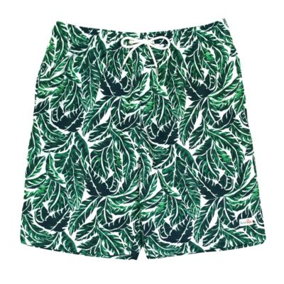 Swim Zip - Palm Leaf Men’s 8″ Swim Trunks