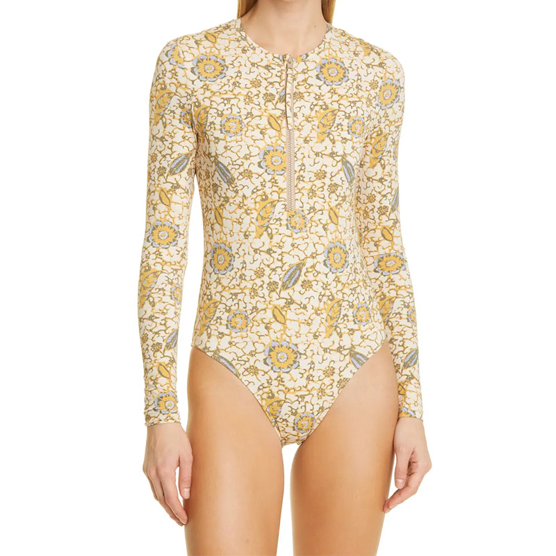 18. Ulla Johnson Print Long Sleeve Swimsuit - Outfit Items