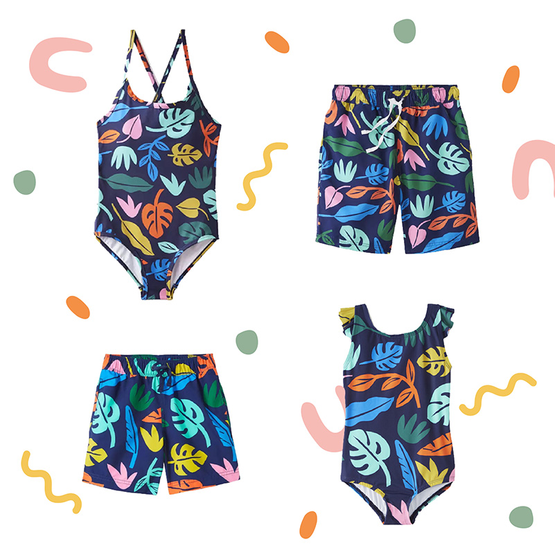 Bold Botanical Matching Family Swimsuits - Outfit Items