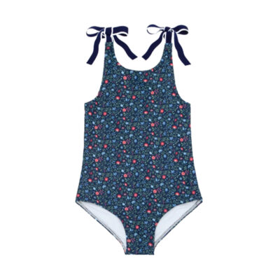 Minnow - Girls Midnight Vineyard Tie Knot One Piece