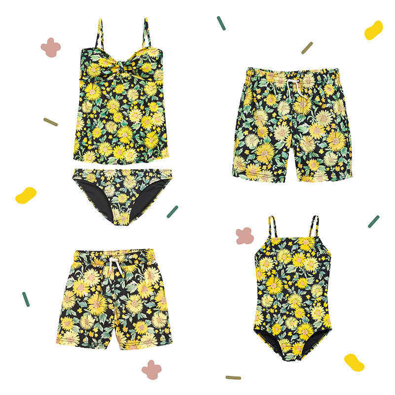 Yellow Sunflower Matching Family Swimsuits - Outfit Items