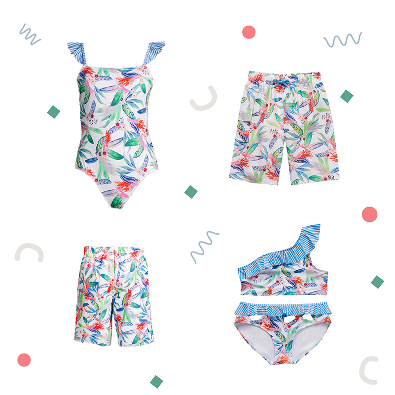 Serene Tropical Matching Family Swimsuits - Outfit Items