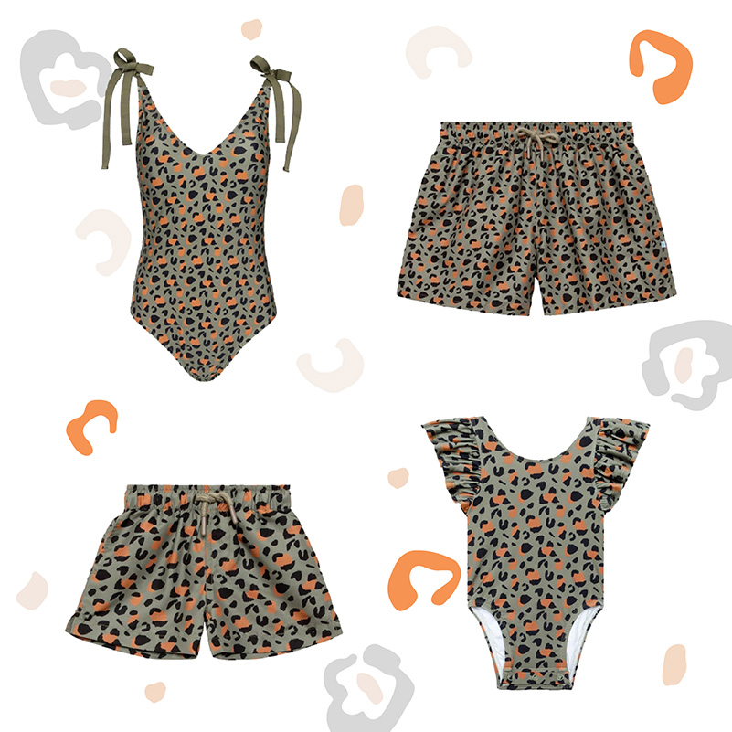 “Born To Be Wild” Matching Family Swimsuits - Outfit Items