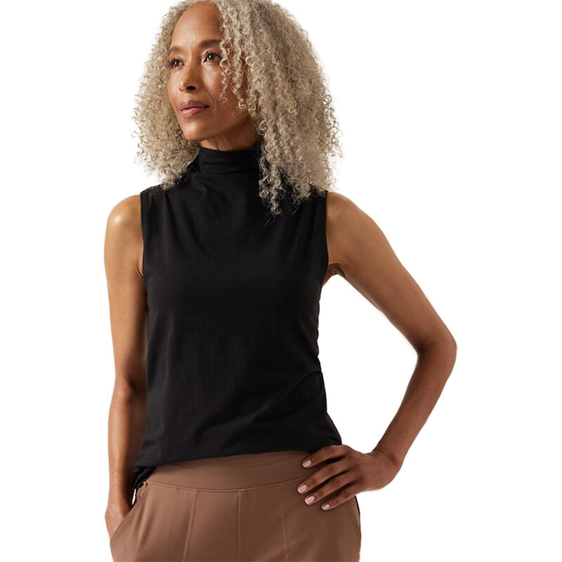 Best Turtleneck: - Athleta Outbound Black Tank Top