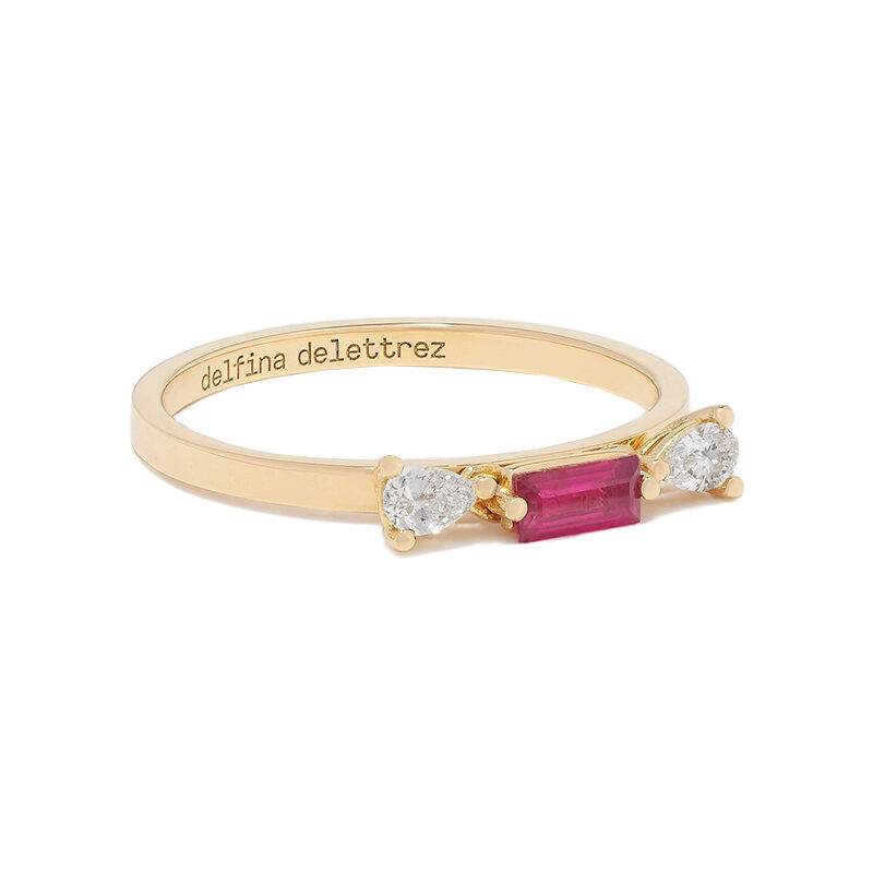 Delfina Delettrez - 18-Karat Gold, Diamond, and Ruby Ring