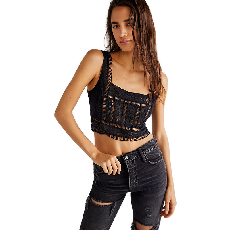 Free People Black Tank Top - Scoop Neck Tank Top - Cropped Tank - Lulus