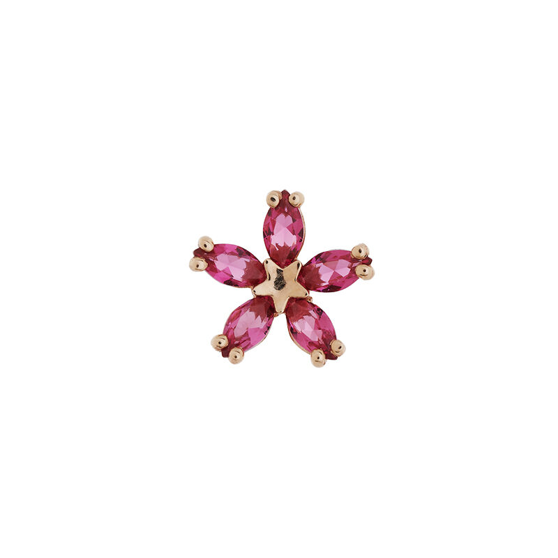 Liberty of London - 9ct Gold Bloomy Ruby Single Stud Earring